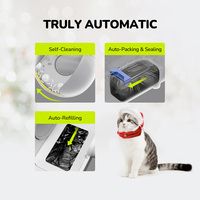 Litière automatique pour chat Furbulous avec contrôle par application, grand coffre-fort de 60L pour plusieurs chats avec déodorant anti-odeur