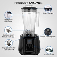 Offre Spéciale Mélangeur commercial NSF haute vitesse robuste 3 vitesses temps réglable magasin de thé au lait 1.5L 2L 1500W 2200W