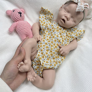 Muñeca Reborn de Silicona de 18 Pulgadas, sin Pintar, con Peso, Cuerpo Completo, para Dormir, Niñ<span class=keywords><strong>a</strong></span> Reborn, Muñecas Reborn que Toman el Biberón - Product Image 1