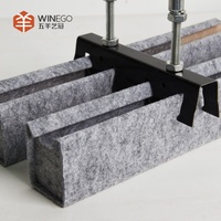 WINEGO Panneaux acoustiques en polyester 3D Matériau acoustique à absorption acoustique très efficace pour plafond