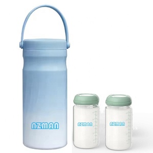 Enfriador de leche materna portátil NZMAN, almacenamiento de leche materna de acero inoxidable, Enfriador de leche materna <span class=keywords><strong>para</strong></span> mujeres viajes al aire libre-azul - Product Image 1