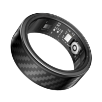 Bague connectée de suivi de santé avec surveillance de la fréquence cardiaque, de l'oxygène sanguin, du sommeil, du HRV et du stress, étanche 5ATM, boîtier en alliage, contrôle par application