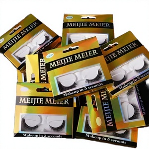 1 Pair Self <b>Adhesive</b> Press on False Eyelashes No Glue Natural Look Strip <b>Lashes</b> - Product Image 3