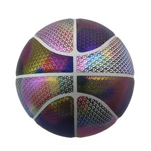 Promotion Custom 3M Holo graphic Reflective Glow in the Dark Basketball