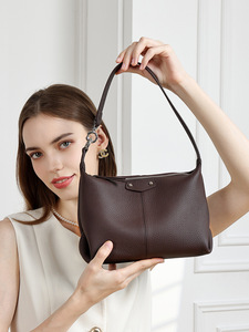 Bolso de <span class=keywords><strong>Hombro</strong></span> de Cuero Vacuno de Primera Capa con Patrón TC de Lujo 2026 para Mujer, Bolso Hobo Minimalista de Cuero Genuino, Bolso Chic para Llevar Bajo el Brazo - Product Image 1