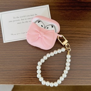 Estuche Protector para AirPods 4 con Cadena de Perlas y Lazo, Compatible con AirPods 2/Pro, Estuche para Auriculares Inalámbricos de 3.ª Generación Pro 2 - Product Image 4