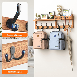 WDF Home - <span class=keywords><strong>Perchero</strong></span> de Madera para Colgar Llaves, Soporte para Abrigos, Gancho para Correo, para Montar en la Pared, Porta Llaves de Pared - Product Image 3