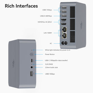 Nouveau 2026 pour EQi12 D4 <span class=keywords><strong>I3</strong></span> 1220P Mini PC de bureau LPDDR5 16 Go 24 Go RAM PCIe3.0 500 Go 1 To SSD 4K 1000M LAN Usage professionnel - Product Image 5