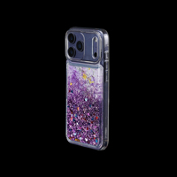 Coque de téléphone étanche et antichoc en PC+TPU avec sable liquide lumineux et paillettes pour 17 Pro Max, impression personnalisée de luxe