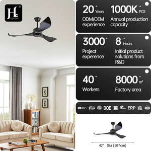 Black 3-blade waterproof outdoor <b>ceiling</b> fan <b>remote</b> <b>control</b> <b>light</b>-emitting diode lamp DC motor <b>remote</b> <b>control</b> high quality - Product Image 4