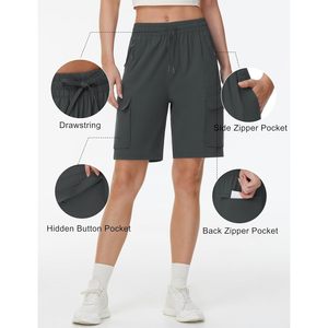 Shorts cargo légers à séchage rapide pour femmes avec poches zippées pour le golf, la randonnée et les activités de plein air - Product Image 5