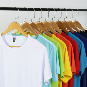 Camiseta de poliéster para hombre y mujer, cuello redondo alto, cuerpo completo, estampado, diseño de logotipo personalizado, campaña, venta al por mayor, barata - Product Image 2