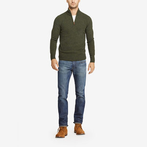 Fashion <strong>Turtle</strong> <strong>Neck</strong> <strong>Men's</strong> Cashmere Sweater With Half Zip - Product Image 3