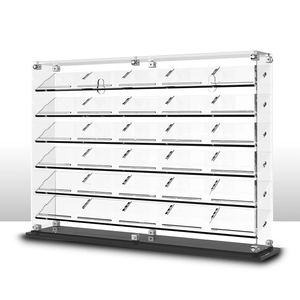 Vitrine en acrylique transparente pour voitures miniatures 1/64, murale, organiseur de voitures miniatures, compatible avec la collection <span class=keywords><strong>Hot</strong></span> <span class=keywords><strong>Wheels</strong></span>, <span class=keywords><strong>garage</strong></span> - Product Image 3