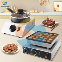 Machine à gaufres électrique commerciale Shuangchi à 25 trous et machine à faire fondre le chocolat, équipement de restauration en acier inoxydable de qualité alimentaire, vente