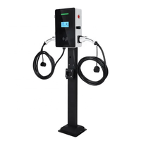 Estación de Carga para Vehículos Eléctricos (VE) de Pared con Doble Conector, Venta al por Mayor de Fábrica, Barata, 14kW 22kW 44kW, Tipo GBT Tipo 2 Tipo 1