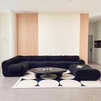 Canapé d'angle en tissu moderne en forme de L, modulaire, sans structure, compressé sous vide pour salon