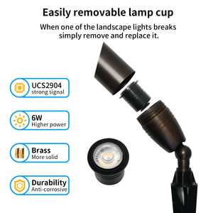 גן הוביל אור ip65 תאורה נוף 24v mr16 גן spike rgbw אור חיצוני קישוט פליז פליז הוביל זרקורים - Product Image 4