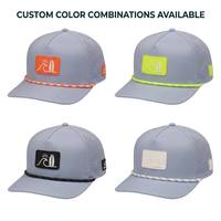 Gorra de Golf Deportiva de 5 Paneles, Personalizada, Serie Surf, con Orificios Cortados con Láser, Transpirable, Impermeable, de Nailon con Diseño de Leopardo, con Cierre a Presión