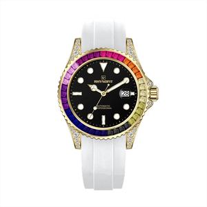Montres personnalisées pour hommes et femmes avec mouvement automatique, boîtier serti de diamants, lunette luxueuse, montre en moissanite VVS avec cadran BGW9 - Product Image 5
