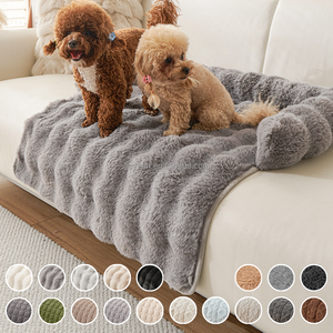 Lit pour <span class=keywords><strong>chien</strong></span> de grande taille apaisant pour canapé, tapis moelleux antidérapant pour <span class=keywords><strong>chien</strong></span>, protection de meubles - Product Image 1