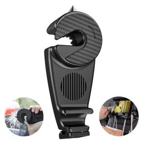 New lock-type multi-function car hook, car window breaker with aromatherapy, rear car mobile phone holder