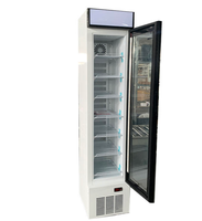 Réfrigérateur vertical à porte vitrée simple pour boissons, contrôle numérique, dégivrage automatique, acier inoxydable 304, écoénergétique, affichage numérique, vente en gros usine