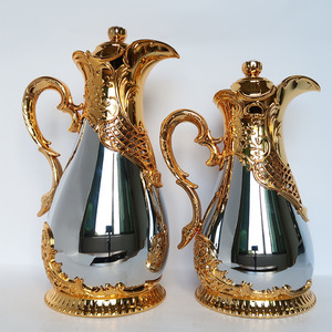Thiết kế chất lượng cao Vàng ấm trà dallah <span class=keywords><strong>0.5L</strong></span>/0.8L Arabic cách nhiệt phích <span class=keywords><strong>Flask</strong></span> 24 giờ chân không phích <span class=keywords><strong>Flask</strong></span> cà phê nồi - Product Image 1