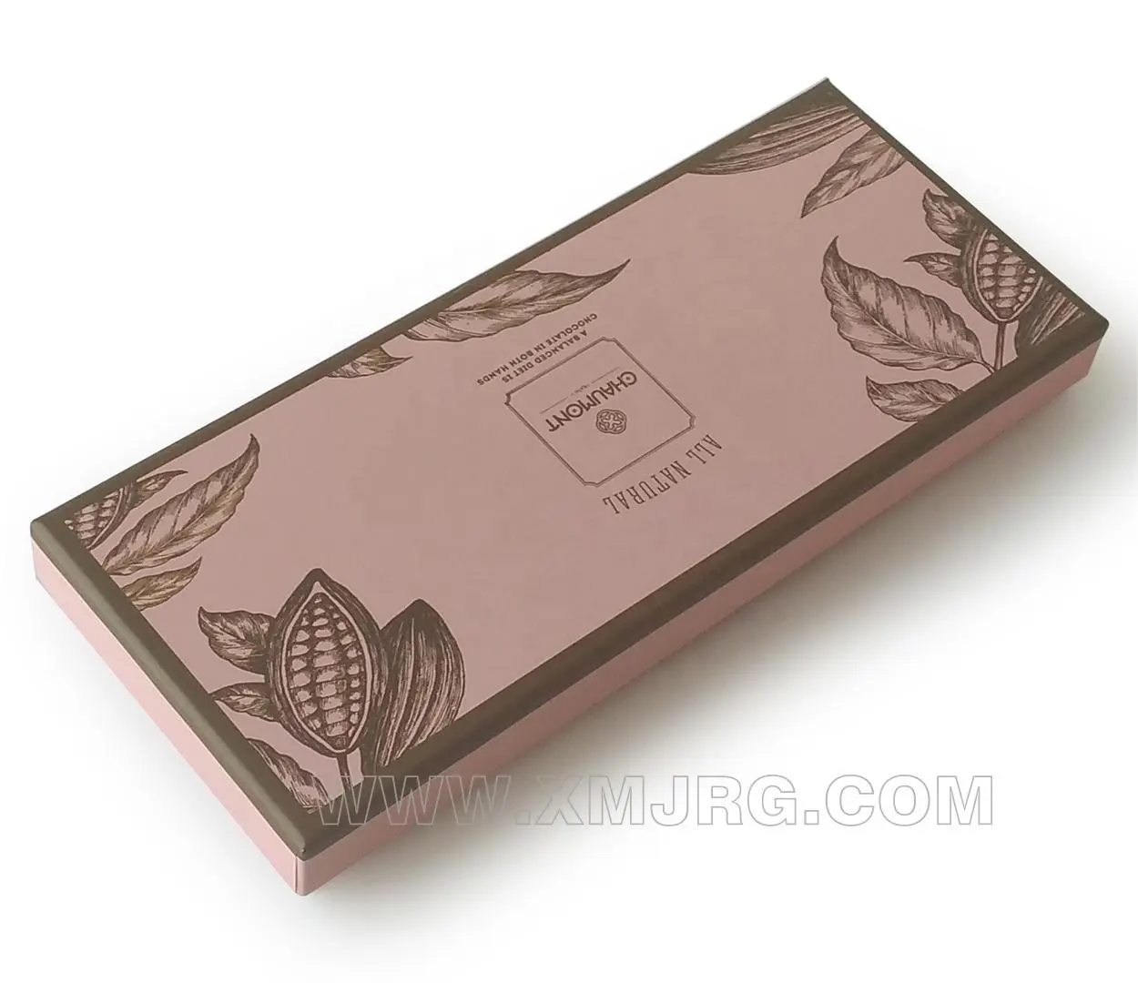 フードペーパーギフトボックス用のプラスチックトレイカスタマイズロゴスタンピング機能を備えた手作りの小さなピンクのチョコレートギフトボックス