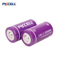 Batterie au lithium primaire Er26500 3.6v 8500mah cellule cylindrique Li-socl2 non rechargeable 3.65v 9000mah Er 26500 pour mémoriseur
