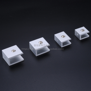 Soportes de aluminio para vidrio, 8 piezas, soporte de fijación, clips para estantes de partición - Product Image 4