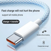 Cable de Datos Trenzado de Nailon de 1M 2M 60w, Cable de Carga USB C a USB C PD para iPhone 15, Cable