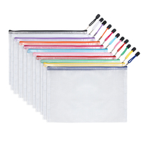 Carpeta Transparente Ligera al por Mayor de Fábrica, Bolsa Impermeable con Cierre de Cremallera, Bolsas Multifuncionales para Archivos