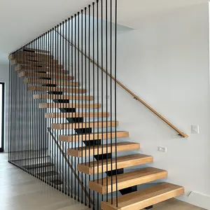 Escaliers d'intérieur en bois massif pour villa Escaliers en bois dur design contemporain Seattle
