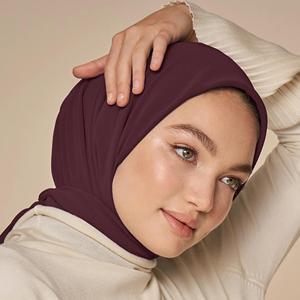 Wholesale Customized Solid Color Malaysian Jersey Hijab Breathable Turban <b>Scarf</b> <b>Chiffon</b> Bubble Wrap Long 180x70CM Multifunction - Product Image 1