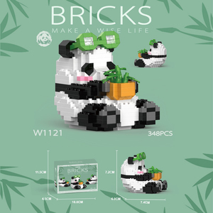 Modello di <span class=keywords><strong>Panda</strong></span> fai da te Puzzle per bambini Set di blocchi di plastica fai da te - Product Image 3