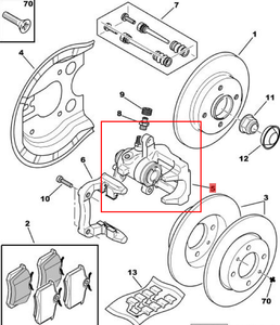 4400N4 4400N5 4400X7 4400X8 Pièces automobiles Étrier <span class=keywords><strong>de</strong></span> <span class=keywords><strong>frein</strong></span> arrière pour <span class=keywords><strong>Peugeot</strong></span> 307 <span class=keywords><strong>308</strong></span> Citroën C4 - Product Image 2