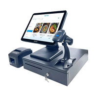 Terminal tactile multifonctionnel avec imprimante de reçus, lecteur de cartes, caisse enregistreuse, combo POS
