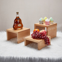 Présentoir à dessert en bois de hêtre pour buffet, pause thé, étagère à pâtisserie rétro à plusieurs niveaux, pour gâteaux, sushis, fromages, utilisation en restaurant