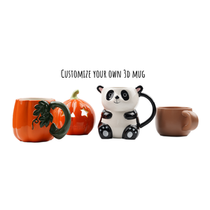 Mug panda personnalisé en forme d'animal Mug 3D unique en grès Cadeau anime mignon et drôle Mug en céramique - Product Image 2