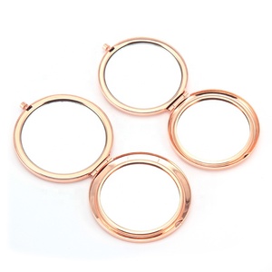 Оптовая продажа, Золотое металлическое зеркало для макияжа - Product Image 5