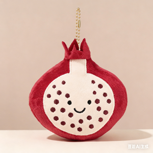 Portachiavi Artigianale in Morbida Lana Feltrata con Design Anime, Simpatici Ciondoli a Forma di Verdura e Frutta: Ciliegia, <span class=keywords><strong>Fragola</strong></span>, Patata, Avocado, Zucca, Mais - Product Image 1