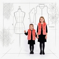 Tenues assorties pour maman et moi, veste élégante en tweed rose corail pour femmes et filles, ensemble robe et gilet en fausse fourrure, vêtements d'hiver pour la famille