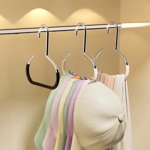 2PCS Durable Circle Ring Hat Hanger Non-marking Non-slip Hat Storage Hook Scarf Towel Tie Hanging <b>Rack</b> - Product Image 5
