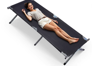 Lit de camping pliable - Lit portable robuste de 330 lb avec sac de transport pour le camping en plein air, la <span class=keywords><strong>plage</strong></span>, la sieste au bureau et l'utilisation en intérieur - Product Image 3