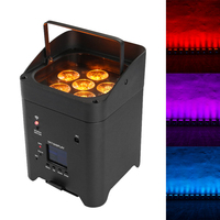 Luces LED de Escenario Recargables con Batería, Par Can 6x18W RGBWA+UV 9600 mAh, Control por APP/Control Remoto/DMX512