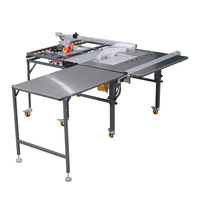 Scie à table coulissante de précision JT530S pour la menuiserie et la rénovation domestique – Pas de besoin de se pencher – Chariot compact – Scie maîtresse-esclave intégrée