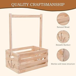 Scatola di immagazzinaggio del bambino del bambino del bambino del contenitore di immagazzinaggio del giocattolo per la cremagliera del partito le scatole di legno dell'artigianato di legno delle insegne della parete - Product Image 5