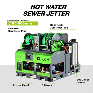 Hidrolavadora de Alta Presión de Agua Caliente de 300 Bar y 5000 Psi, Máquina de Limpieza de Tuberías y Desagües - Product Image 3