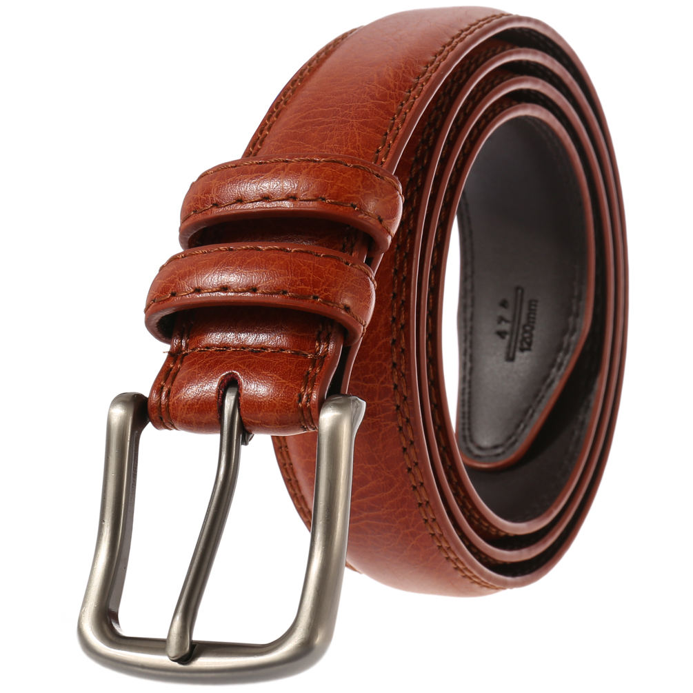 Red brown leather belt
